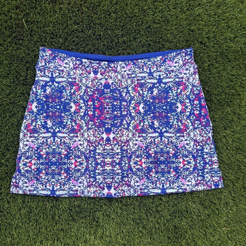 Tranquility by Colorado Clothing Women's Large Blue Patterned Athletic Skirt